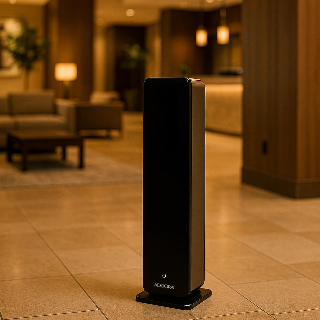 diffusore ambientato in hall hotel